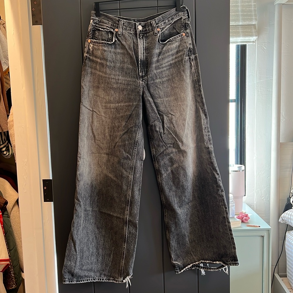 Citizens of Humanity, loose fit, wider leg distressed at hem